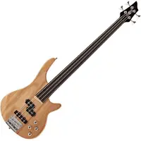 Gear4Music Chicago Fretless Bass Guitar by Natural