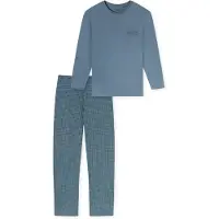 Schiesser Pyjama Lang Mannelijk Biologisch Katoen Graphite