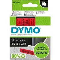 Dymo Tape 45017 (S0720570) Zwart op rood (12 mm)