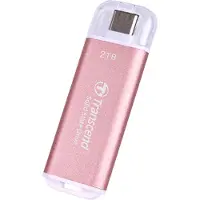 Transcend ts2tesd300p esd300 pink external ssd, 2tb, usb type-c 10gbps, 1050/ 950 mb/s max
