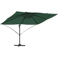 vidaXL Parasol 351 x 250 x 260 cm Polyester en Aluminium Groen