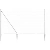 vidaXL Euro-hek met grondpennen 10 x 1,6 m Gegalvaniseerd staal Mesh