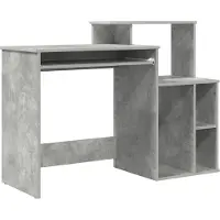 vidaXL Bureau Beton Grijs 120,5 x 44 x 88,5 cm Bewerkt hout