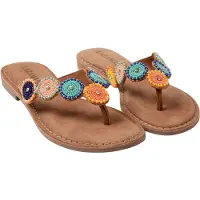 Lazamani Slippers Dames Multi Leer Size 38