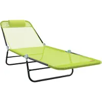 vidaXL Opvouwbare zonnebed Groen 182 x 55 x 85,5 cm Textileen