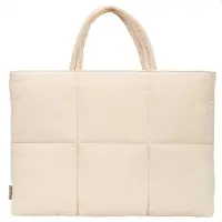 Selencia Vaya Puffy Laptoptas 16 inch - Soft Ivory