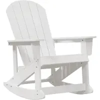 vidaXL Adirondack Schommelstoel Wit HDPE