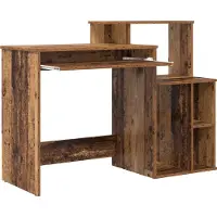 vidaXL Bureau Oud Hout 120,5 x 44 x 88,5 cm Bewerkt hout