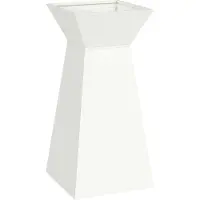 vidaXL Pilarenbak Wit 35 x 35 x 73 cm Koudgewalst staal