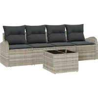 vidaXL Tuinbank Set 5 st 4-Aantal zitplaatsen