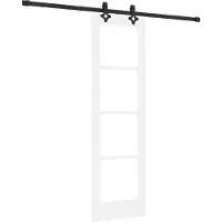 vidaXL Schuifdeur ORKDAL 61 x 198,5 cm Massief grenenhout en glas