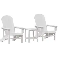 vidaXL Tuinstoel 3 st Wit Polyetheen