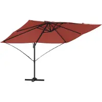 vidaXL Parasol 351 x 250 x 260 cm Polyester en Aluminium Terracotta