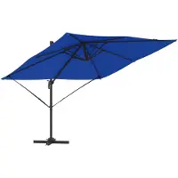 vidaXL Roma Parasol Blauw 286 x 284 x 265 cm Aluminium en Polyester