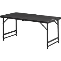 Zenzee Tuintafel voor 4 personen - Tafel - Tuinmeubelen - Grijs/zwart - 118 x 60 x 74 cm