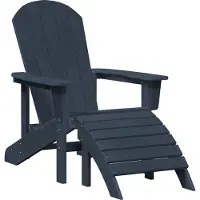 vidaXL Adirondack-stoel Marineblauw 82 x 74 x 92 cm HDPE