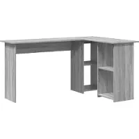 vidaXL Bureau Grijs Sonoma 142 x 102 x 73 cm Bewerkt hout
