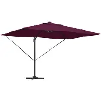vidaXL Parasol 352 x 251 x 265 cm Polyester en Aluminium Bordeaux Rood
