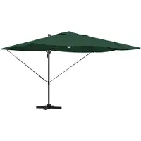 vidaXL Parasol Groen 351 x 250 x 253 cm Polyester en Aluminium
