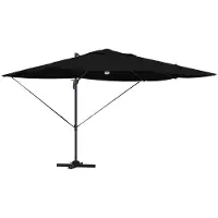 vidaXL Parasol Zwart 351 x 250 x 253 cm Polyester en Aluminium