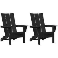 vidaXL Tuinstoel 2 st Zwart Polyetheen