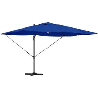 vidaXL Parasol 351 x 250 x 253 cm Polyester en Aluminium Azuurblauw