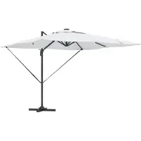 vidaXL Parasol Zand 286 x 284 x 270 cm Aluminium en Polyester