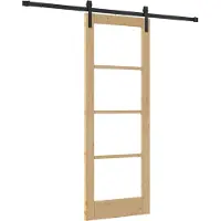 vidaXL Schuifdeur ORKDAL Natuurlijk en zwart 73,5 x 198,5 cm