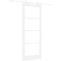 vidaXL Schuifdeur ORKDAL 83 x 211 cm Massief grenenhout en glas Wit