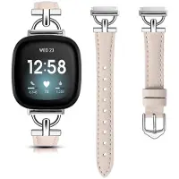 INF Horlogebandje van echt leer voor Fitbit Versa 4/3/Sense - Roze