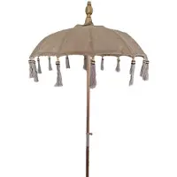 Van der leeden MigoStyling - Jute - Parasol - klein - Dia 90 cm - Bali - Ibiza - Tuin - Huwelijk - Feest - Sfeermaker