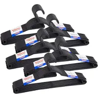 PlasticForte Kledinghangers - 50x - zwart - kunststof - 40 cm - kledingkast opruimen - vaste haak