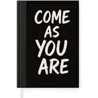 MuchoWow Notitieboek - Schrijfboek - Quote - Zwart - Simpel - Notitieboekje klein - A5 formaat - Schrijfblok