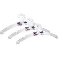 PlasticForte Kledinghangers - 15x - transparant - kunststof - 42 x 18 cm - kledingkast opruimen - vaste haak