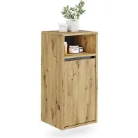 Vicco Viola Badkamerkast – 38 x 80 cm met wasmand Artisanaal/grijs