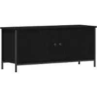 vidaXL TV Kast 100 x 35 x 45 cm Zwart Eiken Bewerkt hout