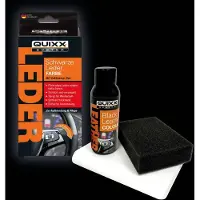 Quixx System QUIXX Zwarte Leer Verf – Herstel & Kleur je Leren Meubels, Auto-interieur of Kleding – Diepzwart, Herstelt Krassen & Slijtage, 50 ml