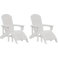 vidaXL Tuinstoel 2 st Wit Polyetheen