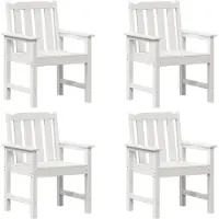 vidaXL Tuinstoel 4 st Wit Polyetheen