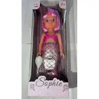 Evora Prinsessenpop Sophie Zeemeermin – 36 cm Pop met Roze Staart, Roze Haar en Kroontje – Inclusief Kam en Schoentjes – Speelpop voor Kinderen vanaf 3 Jaar