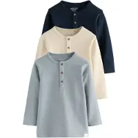 Next Shirt chamois / navy / lichtblauw