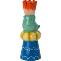 Intratuin Kandelaar Ola Blauw / Geel / Oranje D 7,7 H 21 Cm