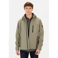 Camel active Softshelljack met afneembare capuchon - Maat menswear-66 - Groen