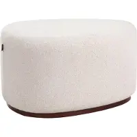 Beliani SACO - Poef - Lichtbeige - Polyester