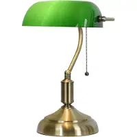 Clayre & Eef Bureaulamp banker lamp bankierslamp E27 lamp 410mm