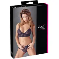 Cottelli - bh set - bloemen kant - paars - M