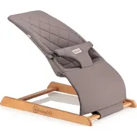 Babygo Babywippe Skippy - grijs - geschikt voor pasgeborenen tot 9 kg, met 3-punts veiligheidsgordel