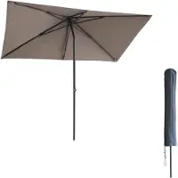 Kopu leon parasol rechthoek 150x250cm met hoes balkonparasol