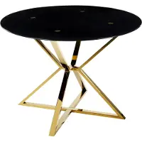 Beliani BOSCO - Eettafel - Zwart - Veiligheidsglas