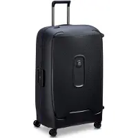 Delsey Moncey 82 cm Extra Grote Harde Reiskoffer – 116 Liter – 3-Puntssluiting – TSA Slot – Waterbestendig – 4 Dubbele Wielen – Black